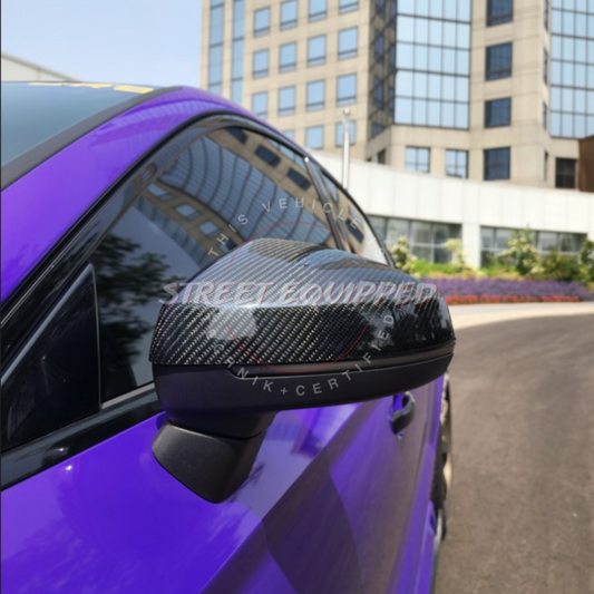 8V Carbon Fiber Mirror Caps