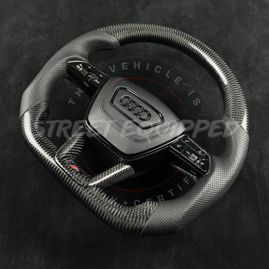 Audi Custom Carbon Steering Wheel - V2 for C8 image 3