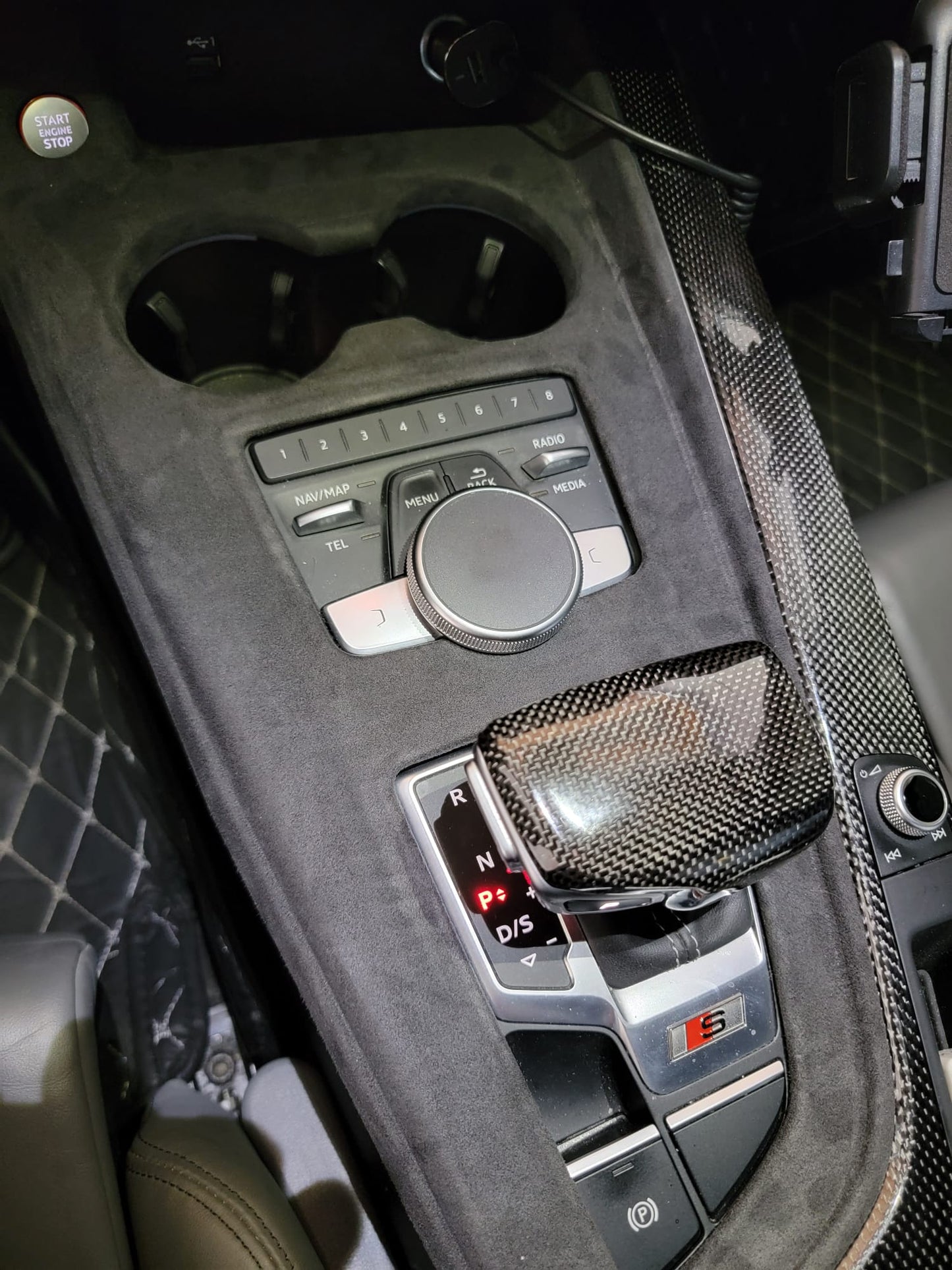Alcantara Center Console Overlay
