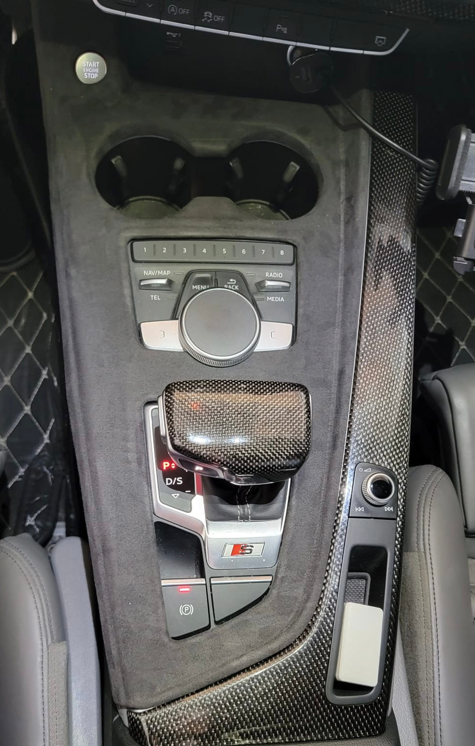 Alcantara Center Console Overlay