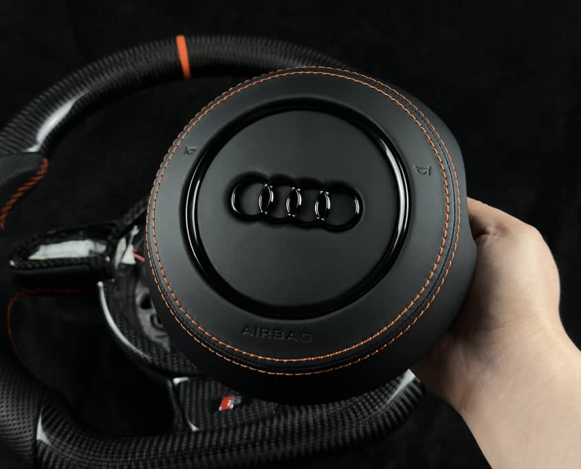Audi Custom Carbon Steering Wheel - V2 Round Airbag (OEM Style & Thickness)