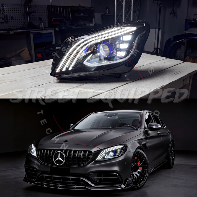 MB W205 S-class Style Headlight