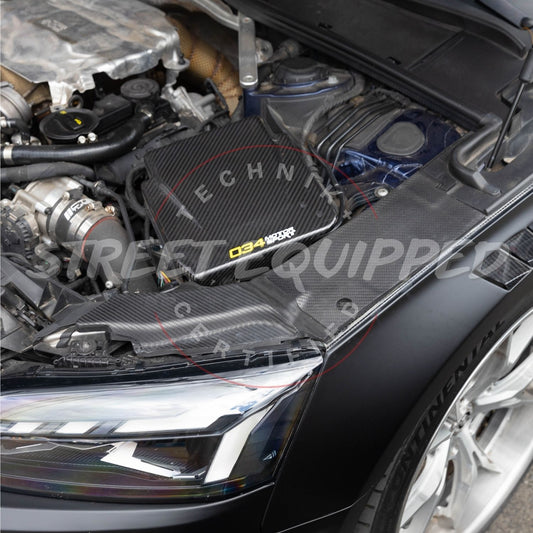 Audi B9 A/S/RS Carbon Fiber Side Engine Bay Cover image 3