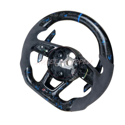 Audi B9 Custom Carbon Steering Wheel - V1 Round Airbag