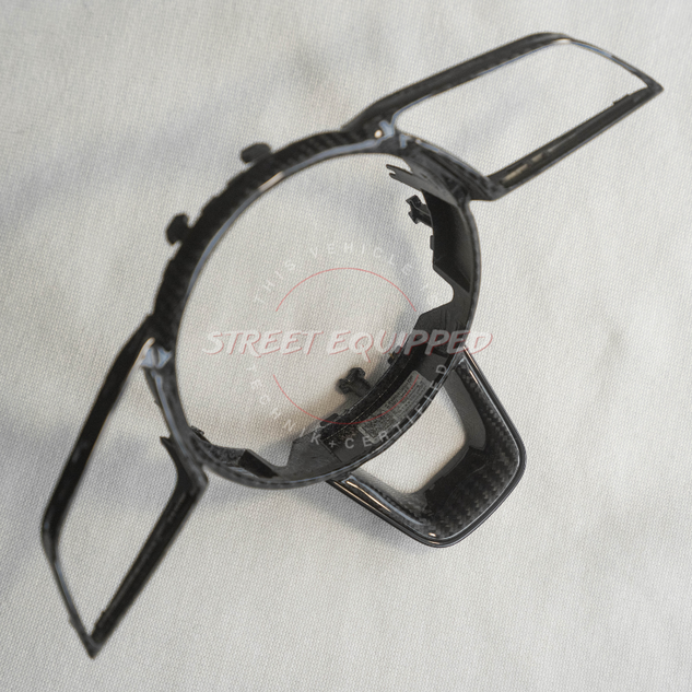 Audi B9 Carbon Fiber Frame - Steering Wheel with Round Airbag