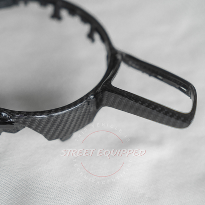 Audi B9 Carbon Fiber Frame - Steering Wheel with Round Airbag
