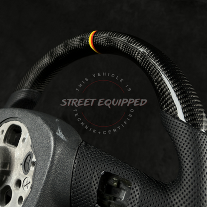 Audi B9.5 Custom Carbon Steering Wheel - V1 Square Airbag